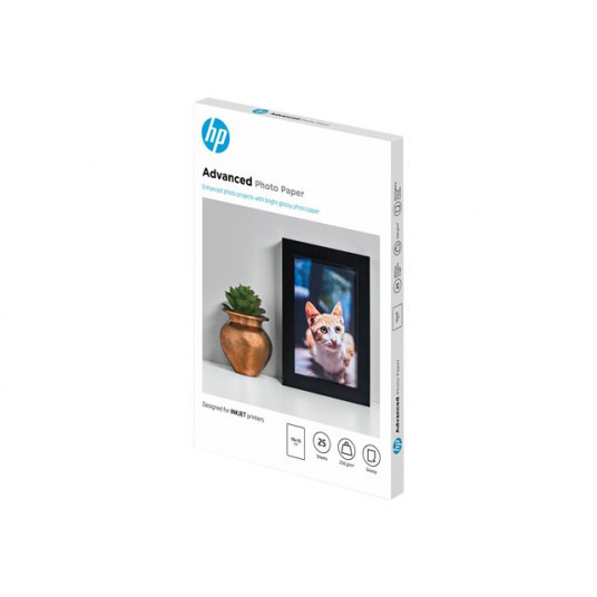 HP Advanced Photo Paper Glossy - spīdīgs fotopapīrs, 10 x 15 cm, 25 lapas