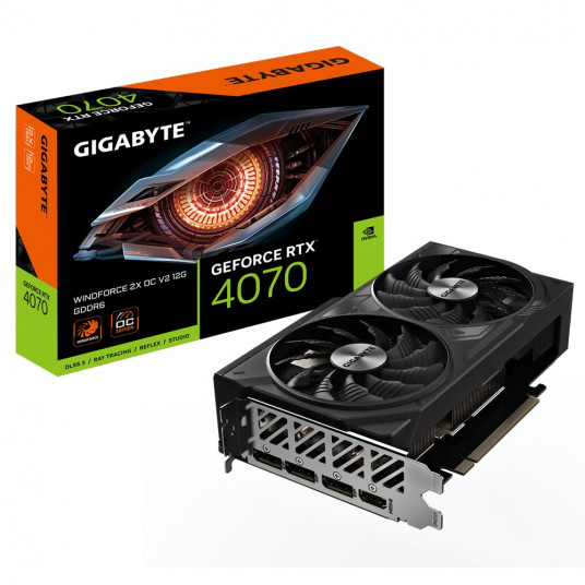 GIGABYTE GeForce RTX 4070 WINDFORCE 2X OC V2 12G NVIDIA 12 GB GDDR6