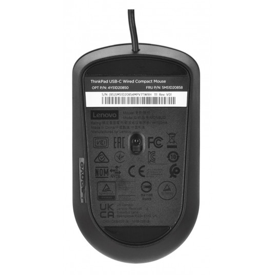 Lenovo 4Y51D20850 datorpele Abas rokas Type C USB Optical 2400 DPI