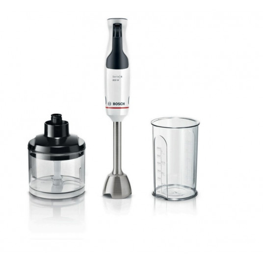 Bosch Serie 4 MSM4W420 blenderis 0,6 L gatavošanas blenderis 800 W melns, caurspīdīgs, balts