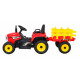 Elektriskais traktors ar Treiler BLOW, sarkans