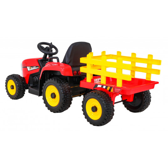 Elektriskais traktors ar Treiler BLOW, sarkans