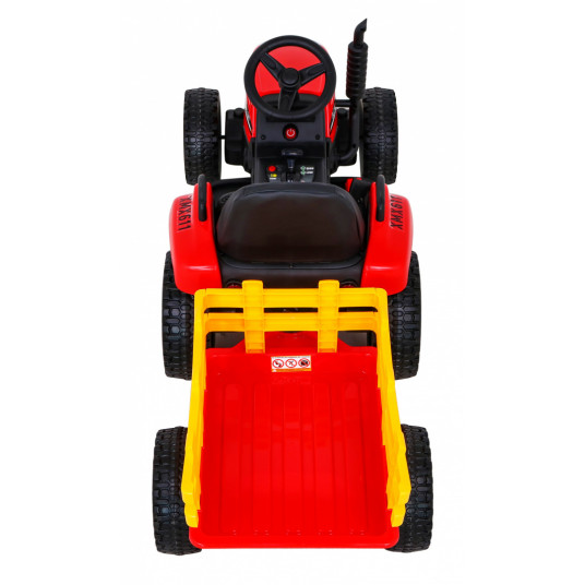 Elektriskais traktors ar Treiler BLOW, sarkans