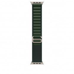 Siksniņa Apple Watch 49mm Dark Green Alpine Loop - Small - Natural Titanium Finish