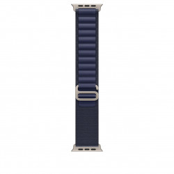 Siksniņa Apple Watch 49mm Navy Alpine Loop - Medium - Natural Titanium Finish