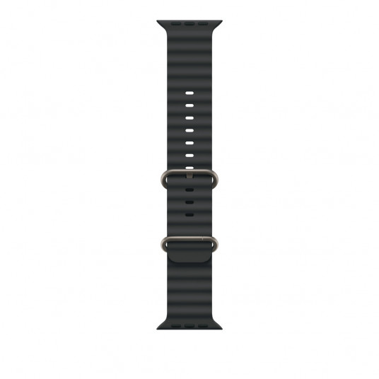 Siksniņa Apple Watch 49mm Black Ocean Band - Natural Titanium Finish