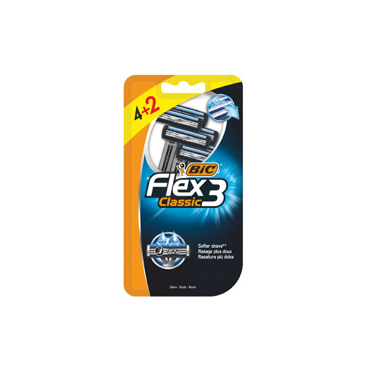 Bic Flex 3 Blade Razor 6pcs