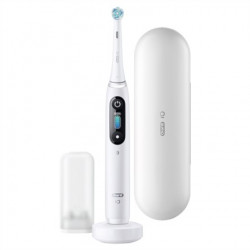 Oral-B | Elektriskā zobu birste | iO8 sērija | Uzlādējams | Pieaugušajiem | Komplektā iekļauto birstes galviņu skaits 1 | Zobu tīrīšanas režīmu skaits 6 | Baltais alabastrs