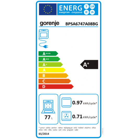 Elektriskā cepeškrāsns GORENJE BPSA6747A08BG