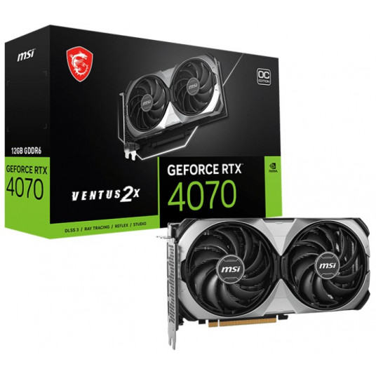 Grafiskā karte. MSI RTX 4070 VENTUS 2X E1 OC 12GB