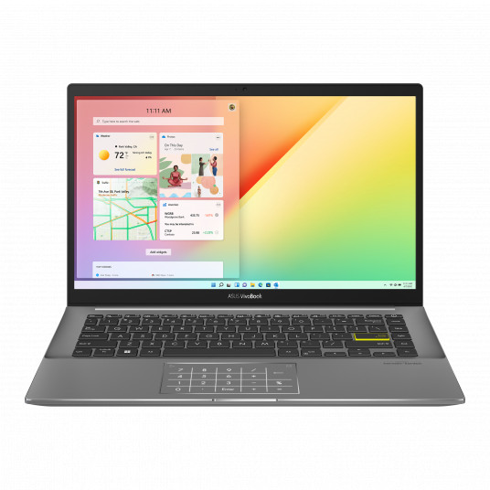 Asus VivoBook S14 S433|Core i7-10510U (4C/8T, 1,8-4,9 GHz, 8 MB)|8GB DDR4|512GB M.2 NVMe™ PCIe® 3.0 SSD|14", FHD (1920x1080), IPS, LED apgaismojums, AG|Wi-Fi 6 + Bluetooth® 5.3|Windows 11 Pro|Atjaunināts/atjaunināts