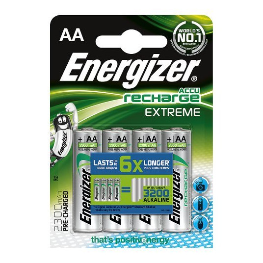 Energizer AA/HR6, 2300 mAh, Rechargeable Accu Extreme Ni-MH, 4 pc(s)