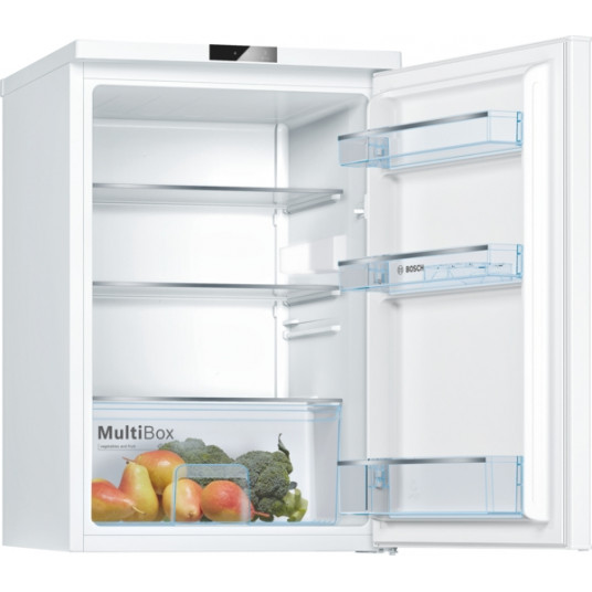 Bosch KTR15NWEB Ledusskapis, brīvi stāvošs, pieliekamais, augstums 85 cm, E, ledusskapis 134 L, balts