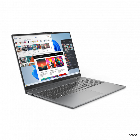 Portatīvais dators Lenovo IdeaPad 5 2-in-1 16AHP9, AI-Powered PC, Ryzen 5 8645HS, 16 2048x1280, Windows 11 Home, 16GB, 512GB SSD, Luna Grey, AMD Radeon 760M, 83DS004RLT