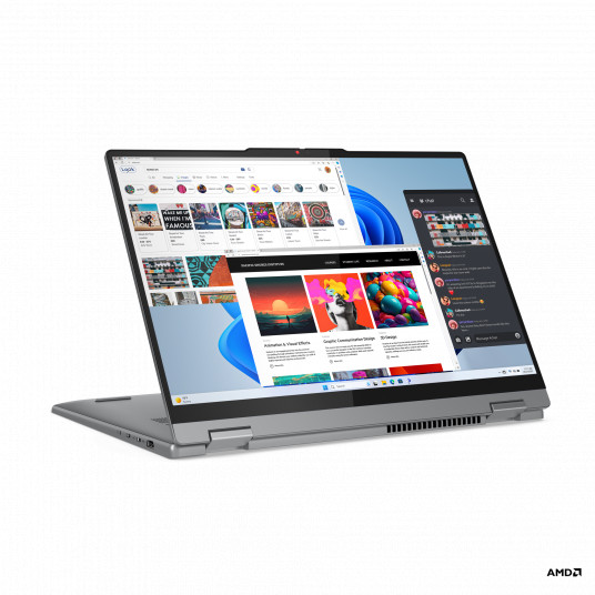 Portatīvais dators Lenovo IdeaPad 5 2-in-1 16AHP9, AI-Powered PC, Ryzen 5 8645HS, 16 2048x1280, Windows 11 Home, 16GB, 512GB SSD, Luna Grey, AMD Radeon 760M, 83DS004RLT