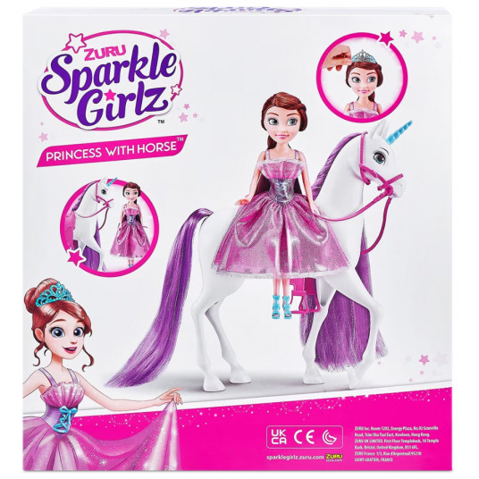 SPARKLE GIRLZ leļļu rotaļu komplekts - Feja ar zirgu, 100413