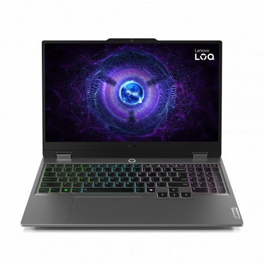 Portatīvais dators Lenovo LOQ 15IAX9, AI-Powered Gaming PC, Intel Core i5-12450HX, 15.6 1920 x 1080, Windows 11 Home, 24GB, 1TB SSD, Luna Grey, NVIDIA GeForce RTX 4060, 83GS00EXLT