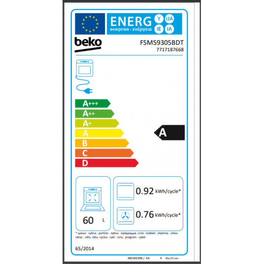 Plīts BEKO FSM59305BDT