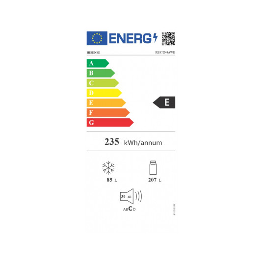 Ledusskapis Hisense RB372N4AWE + papildus atlaide