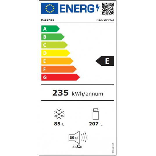 Ledusskapis HISENSE RB372N4AC2 