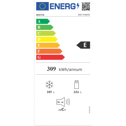 Ledusskapis HISENSE RS677N4BWE + papildus atlaidi