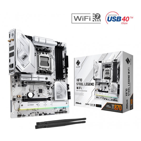 Pamatplate X870 STEEL LEGEND WIFI AM5 4DDR5 M.2 ATX