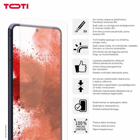 Ekrāna aizsargs Toti 2D Glass piemērots Galaxy A05s