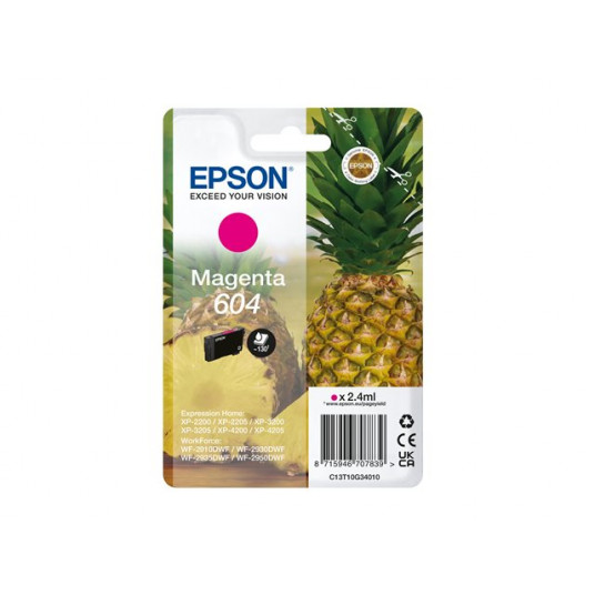 EPSON PINEAPPLE SINGLEPACK MAGENTA 604 TINTE