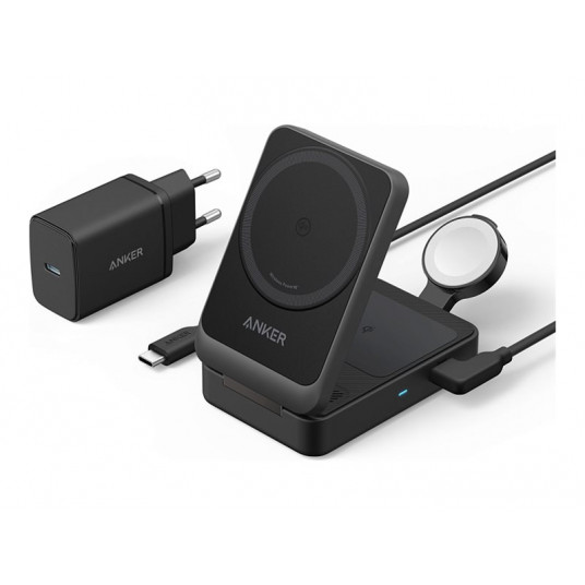 "Anker MagGo 15W 3in1, melns