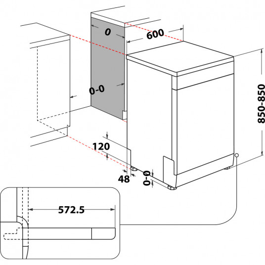 Trauku mazgājamā mašīna Whirlpool W2F HD624