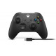 Microsoft Xbox bezvadu kontrolieris + USB-C kabelis melns spēļu kontrolieris Analogais/digitālais dators, Xbox One, Xbox One S, Xbox One X, Xbox Series S, Xbox Series X