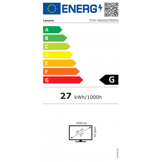 Lenovo ThinkVision P27q-30 27 ", IPS, QHD, 2560 x 1440, 16:9, 6 ms, 350 cd/m², melns, 60 Hz, HDMI portu skaits 1