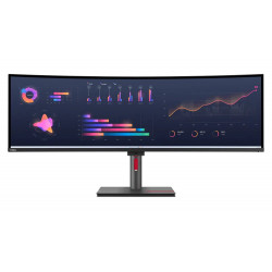 Lenovo ThinkVision P49w-30 49 ", IPS, 5120 x 1440, 32:9, 4 ms, 350 cd/m², melns, 1x Thunderbolt 4 Out, 1x Thunderbolt 4 In, 4x USB 3.2 Gen 1, 1x USB-C 1, 1x USB-B 3.2 Gen 1, 60 Hz, HDMI portu skaits 2