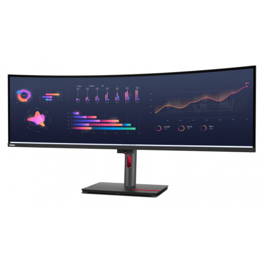 Lenovo ThinkVision P49w-30 49 ", IPS, 5120 x 1440, 32:9, 4 ms, 350 cd/m², melns, 1x Thunderbolt 4 Out, 1x Thunderbolt 4 In, 4x USB 3.2 Gen 1, 1x USB-C 1, 1x USB-B 3.2 Gen 1, 60 Hz, HDMI portu skaits 2