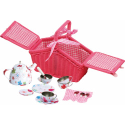 Rozā piknika somas tējas komplekts