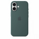 Silicone case with MagSafe for iPhone 16 - lake green