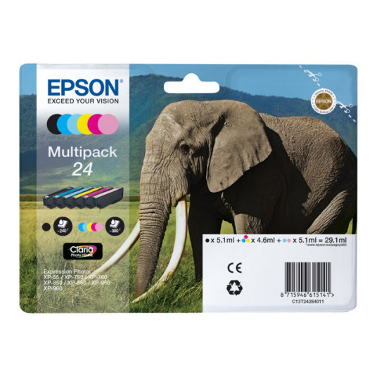 EPSON 6 COLOURS 24CLARIA PHOTO HD TINTE