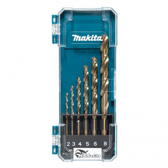 Urbju komplekts metālam Makita D-75758 HSS-CO 2-8 mm 6 gab.