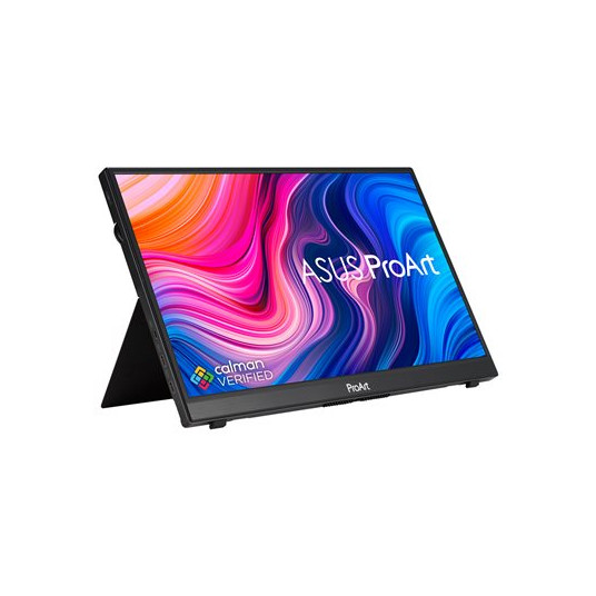 ASUS ProArt displejs PA148CTV portatīvais profesionālais monitors [100% sRGB, 100% Rec.709, Calman Verified, USB-C, 10 punktu pieskāriens, vadības panelis, ASUS ciparnīca, Adobe programmatūras integrācija]