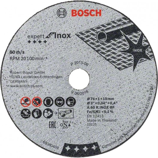 Bosch griešanas diski, 76 x 1 x 10 mm, 5 gab.