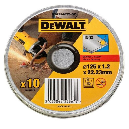 DeWalt metāla griešanas disks 10 gab DT42340TZ-QZ 125 x 1,2 mm