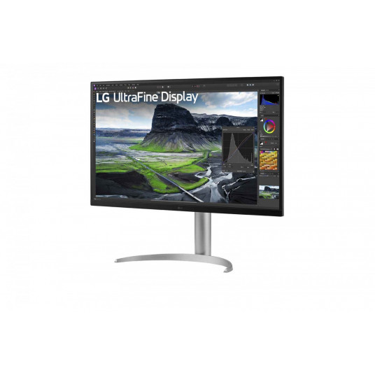 "80cm/32"" (3840x2160) LG UltraFine 32UQ850V-W 16:9 4K IPS 5ms 60Hz HDR400 HDMI DP USB-C Speaker Pivot Silver"