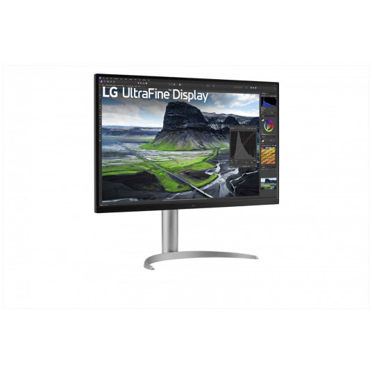 "80cm/32"" (3840x2160) LG UltraFine 32UQ850V-W 16:9 4K IPS 5ms 60Hz HDR400 HDMI DP USB-C Speaker Pivot Silver"