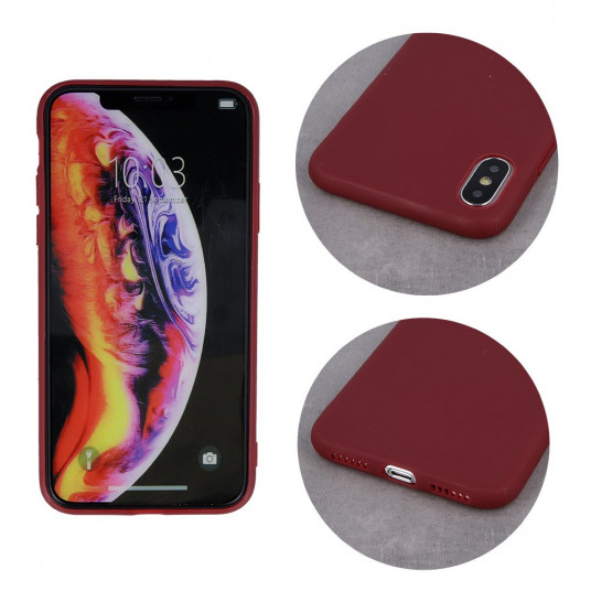 Mocco Ultra Slim Soft Matte 0.3 mm Silicone Case for Apple iPhone 11 Pro Max Dark Red