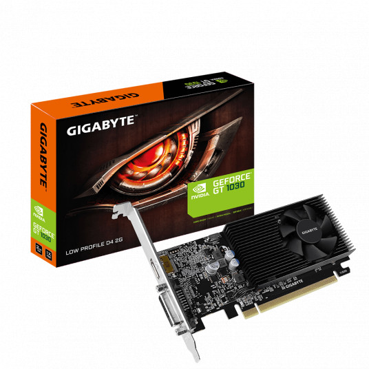 Gigabyte GV-N1030D4-2GL 1.0 NVIDIA, 2 GB, GeForce GT 1030, DDR4, PCI Express 3.0, Processor frequency 1417 MHz, DVI-D ports quantity 1, HDMI ports quantity 1, Memory clock speed 2100 MHz