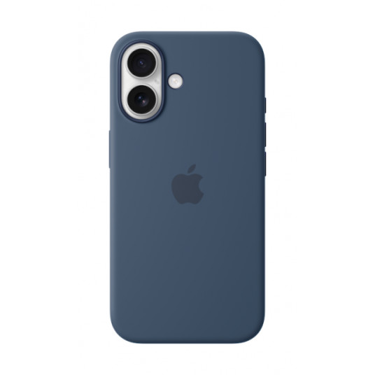 MYY23ZM/A iPhone 16 Silicone Case with MagSafe, Denim