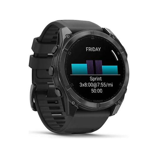 Viedais pulkstenis Garmin Fenix 8 AMOLED 51mm Slate Gray/Black Band 010-02905-00