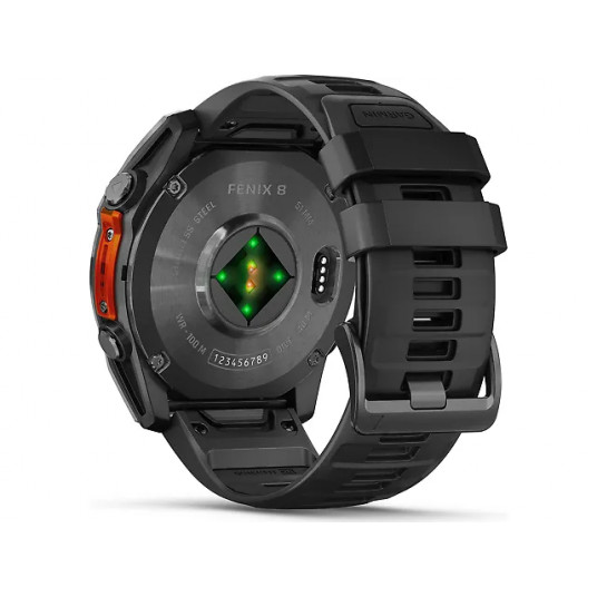 Viedais pulkstenis Garmin Fenix 8 AMOLED 51mm Slate Gray/Black Band 010-02905-00