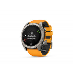 Viedais pulkstenis Garmin Fenix 8 AMOLED Sapphire 51mm Titanium/Spark Orange Graphite 010-02905-11