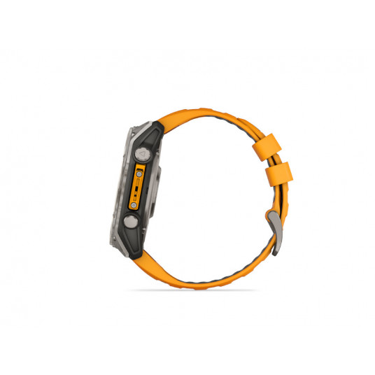 Viedais pulkstenis Garmin Fenix 8 AMOLED Sapphire 51mm Titanium/Spark Orange Graphite 010-02905-11